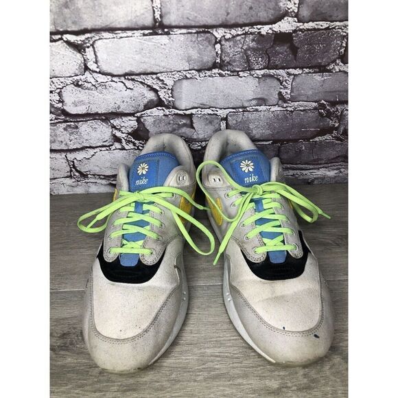 Nike Air Max 1 Daisy White Grey Black Yellow Sneakers Men 12M US/46 CW6031-100 - Picture 3 of 16